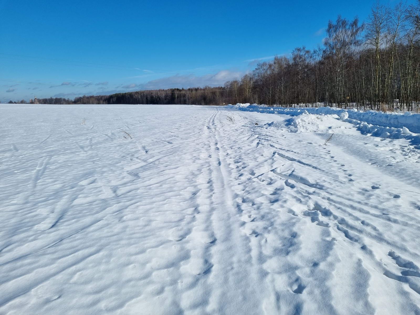 Лыжня на поле